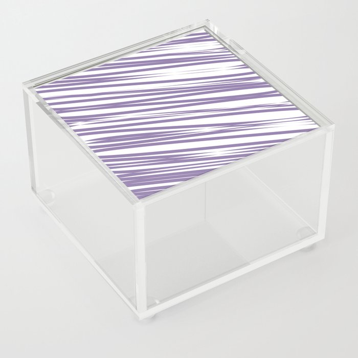 Purple stripes background Acrylic Box