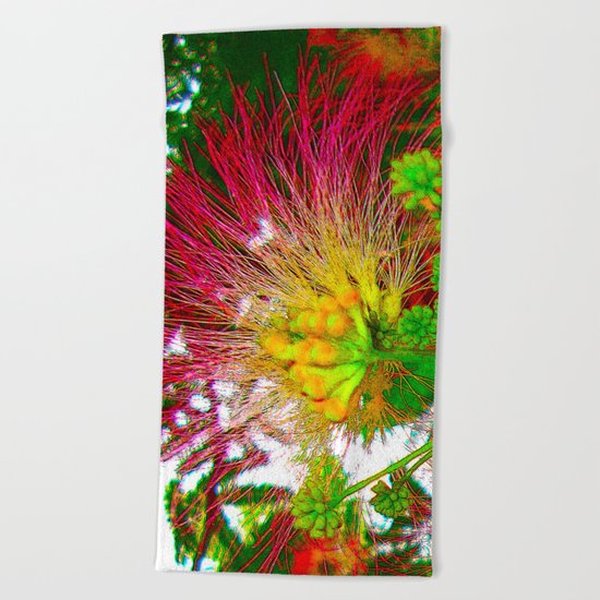EXOTIC FLOWER Beach Towel