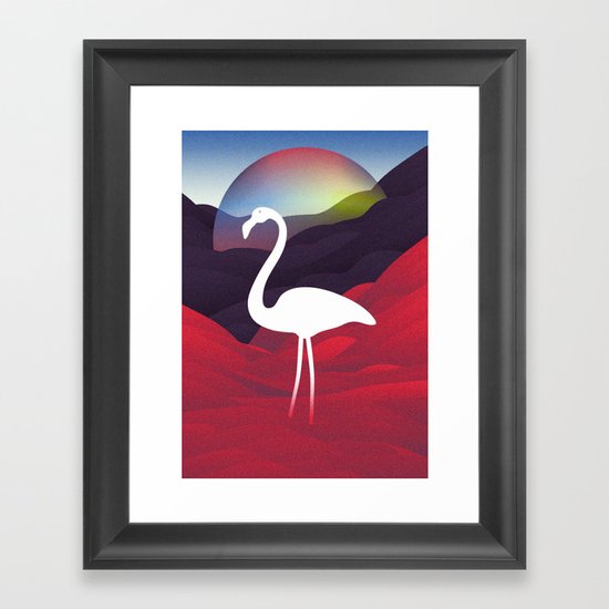 Paper Flamingo in Tibet Framed Art Print