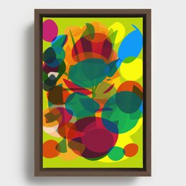 The Green Life Abstract Art Framed Canvas