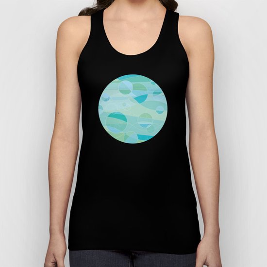 Abstract Ocean Waves Graphic Art Unisex Tank Top