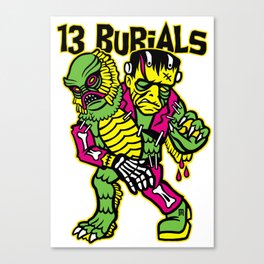 13 Burials - Franken creature Canvas Print