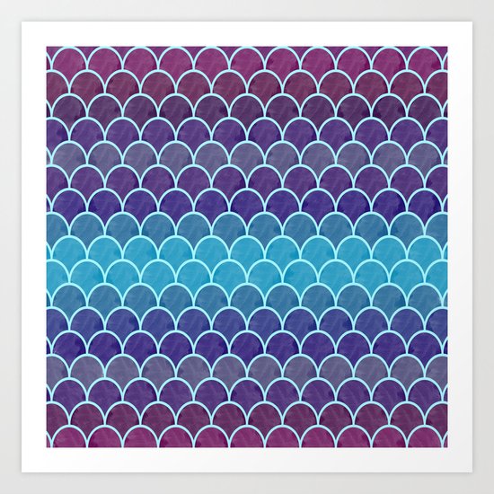 Watercolor Lovely Pattern VVIII Art Print