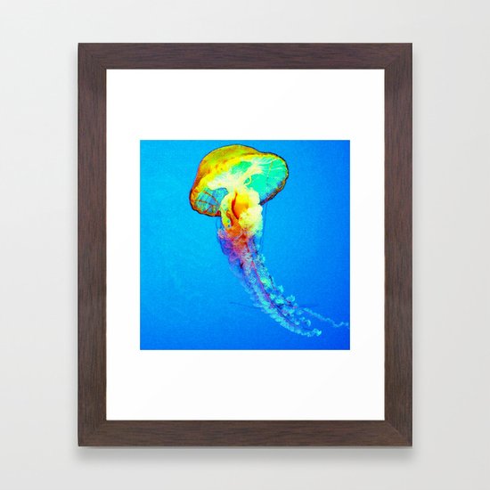 Psychedelic Jellyfish Framed Art Print By Dimitratsiouma Society6
