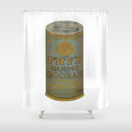 Vintage Tin Can Fry Cocoa Baking Chocolate Pure Breakfast Shower Curtain