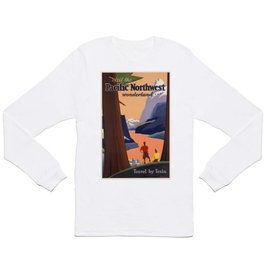 Vintage poster - Pacific Northwest Long Sleeve T-shirt