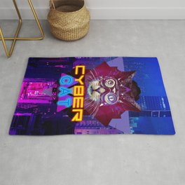 Cyber Cat 2077 game Rug