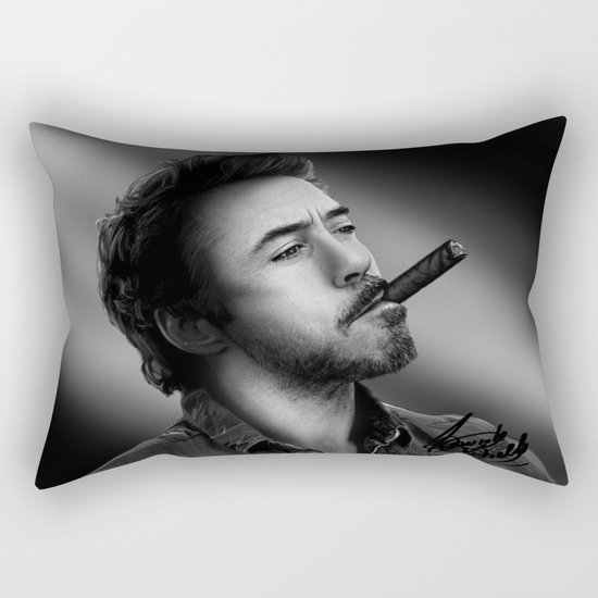 David's Portrait #2 Robert Downey Junior Rectangular Pillow
