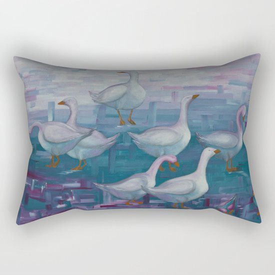 A Gaggle of Geese Rectangular Pillow