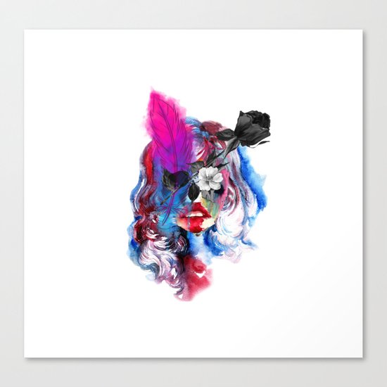 Skull Girl Canvas Print