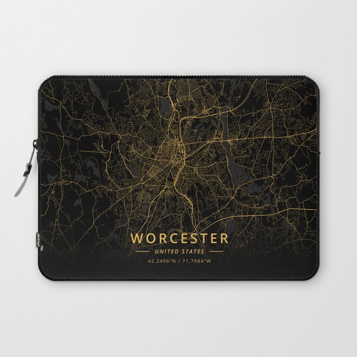 Worcester, United States - Gold Laptop Sleeve