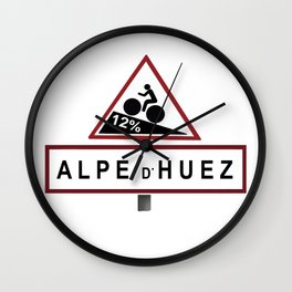 Alpe d'Huez Road Sign Wall Clock