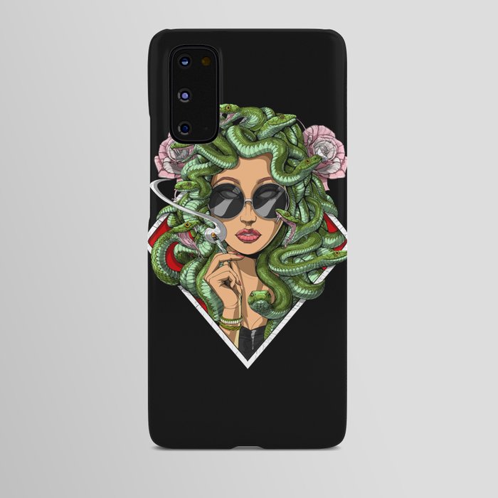 Medusa Hippie Smoking Weed Android Case
