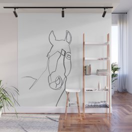 Horse Line Drawing Wall Mural