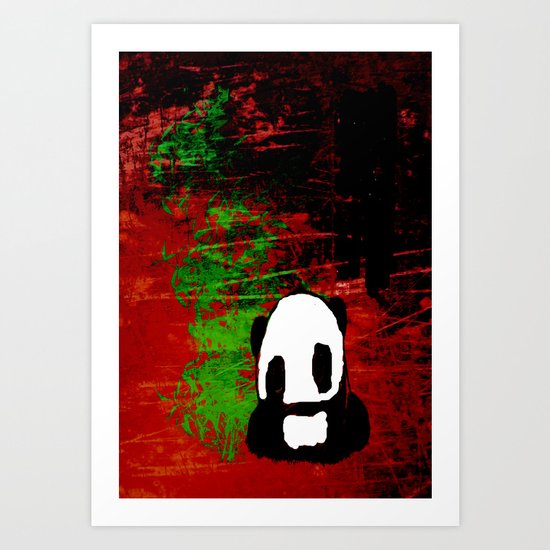 Panda and Bamboo Art Print