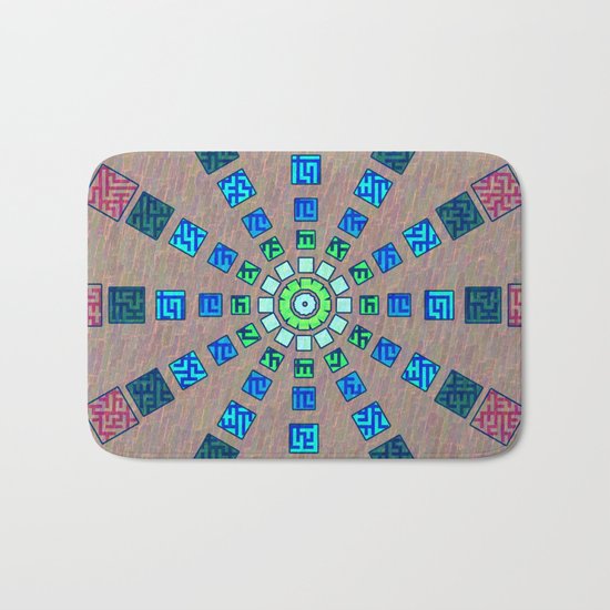Ethnic wheel Bath Mat