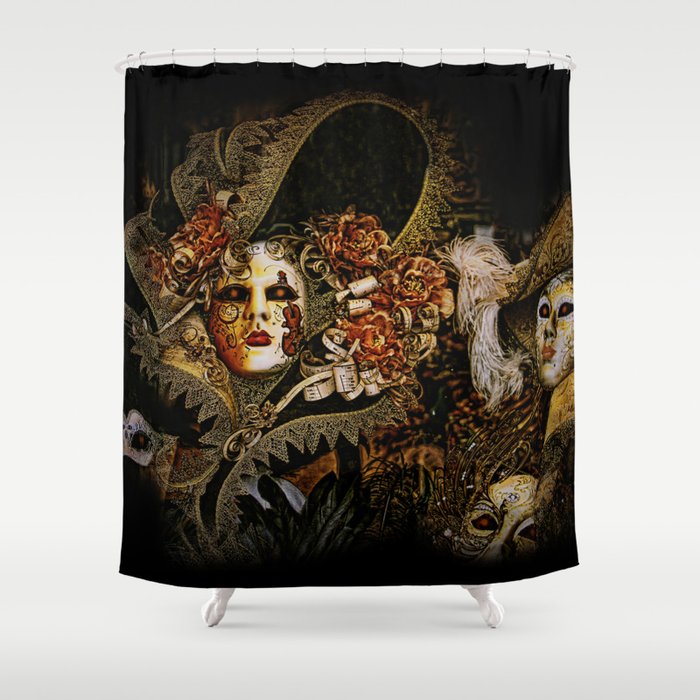 Baroque Venetian Halloween Shower Curtain