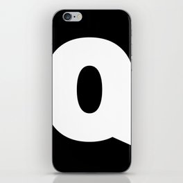 Q (White & Black Letter) iPhone Skin