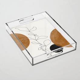 Abstract Plant Acrylic Tray | Line Art, Plants, Plant, Leaf, Digital, Leaves, Drawing, Botanical, Tropical, Home Plant 
