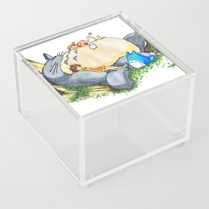 Ghibli forest illustration Acrylic Box