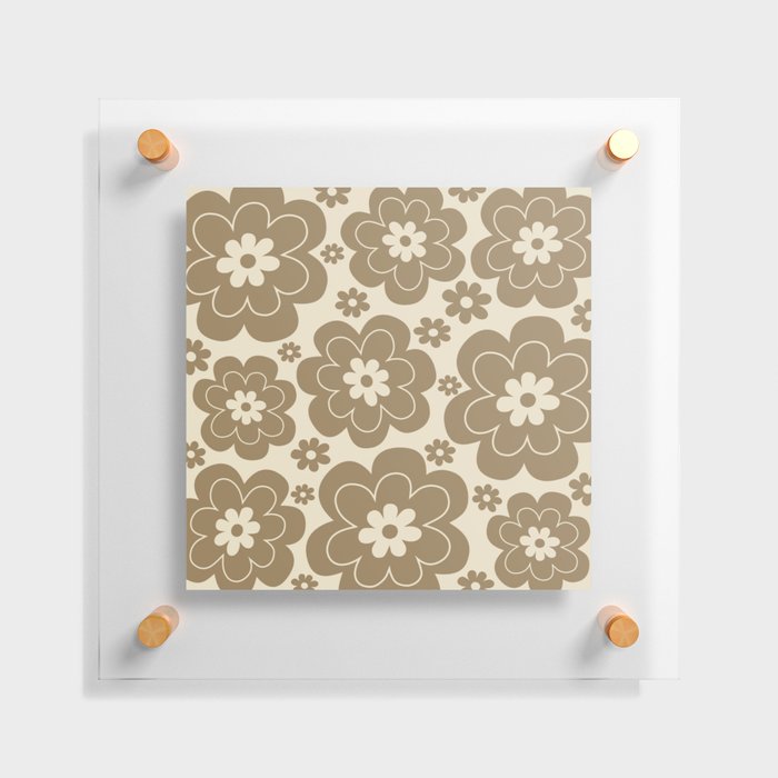 Retro Flower Pattern 611 Floating Acrylic Print