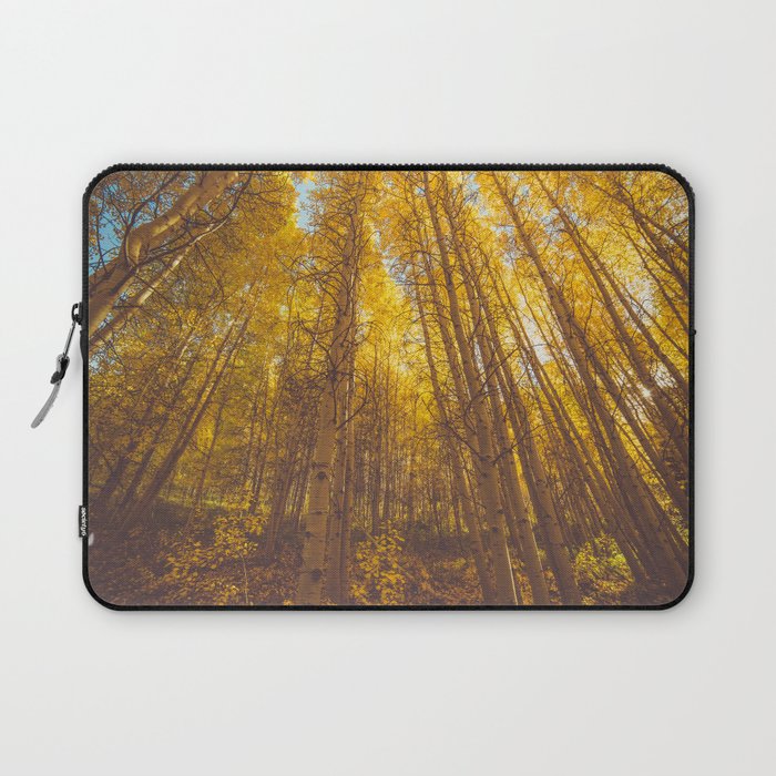 Autumn trees and yellow leaves Laptop Sleeve