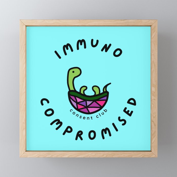 Immuno-compromised Turtle Framed Mini Art Print