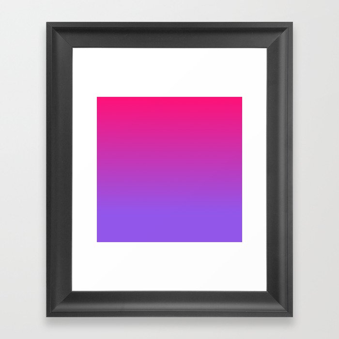 FUCHSIA & VIOLET OMBRE COLOR Framed Art Print