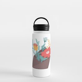 Envelope with cozy flowers Water Bottle