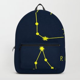 CAPRICORN (YELLOW-NAVY BLUE STAR SIGN) Backpack