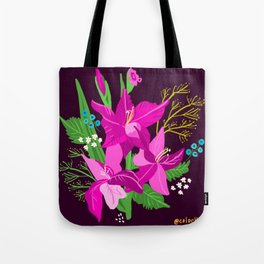 Birthday Flowers - August - Gladiolus  Tote Bag