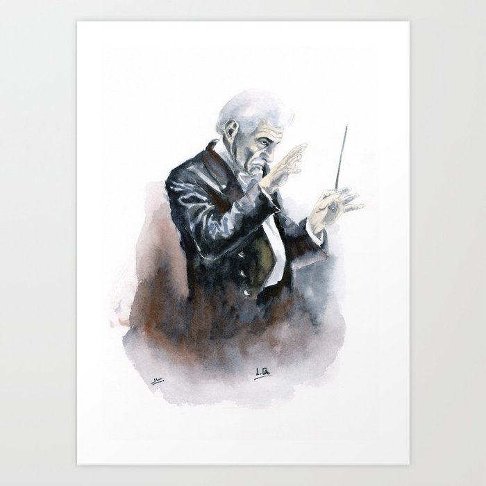 Leonard Bernstein Portrait Art Print