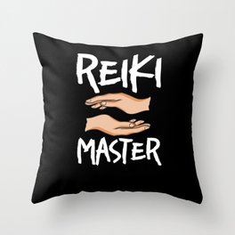 Reiki Healer Energy Healing Music Master Stone Throw Pillow