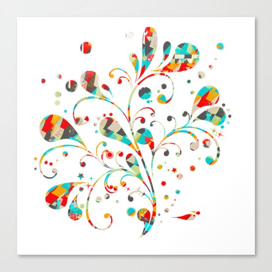 motif floral color 4 Canvas Print