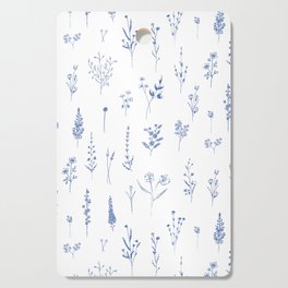 Wildflowers in blue Cutting Board