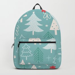 Hand-Drawn Christmas Tree Pattern Backpack