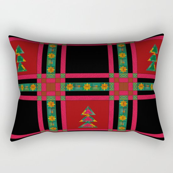 Christmas. Patchwork . Rectangular Pillow
