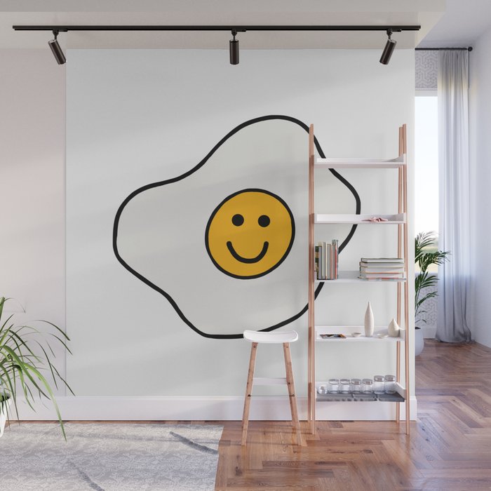 Happy Fried Egg Wall Mural