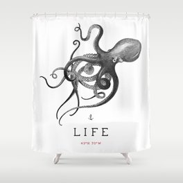 Kraken 'Life' Octopus Shower Curtain