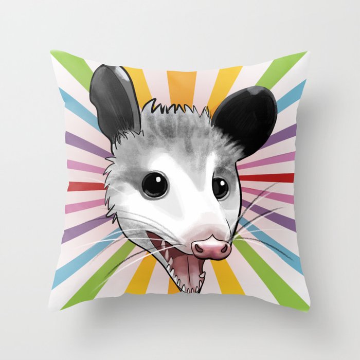 Awesome Possum Throw Pillow
