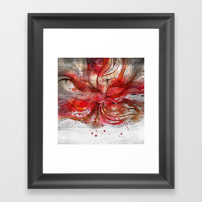 Red Wind Framed Art Print