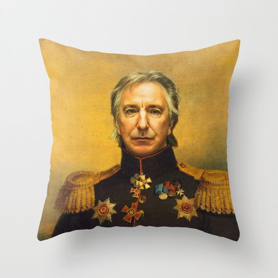 Alan Rickman - replaceface Throw Pillow