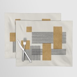 Stripes and Square Composition - Abstract Placemat