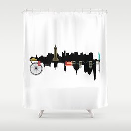 NYC and London Shower Curtain