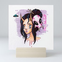 Alien girl Mini Art Print