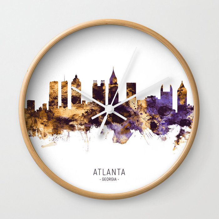 Atlanta Georgia Skyline Wall Clock