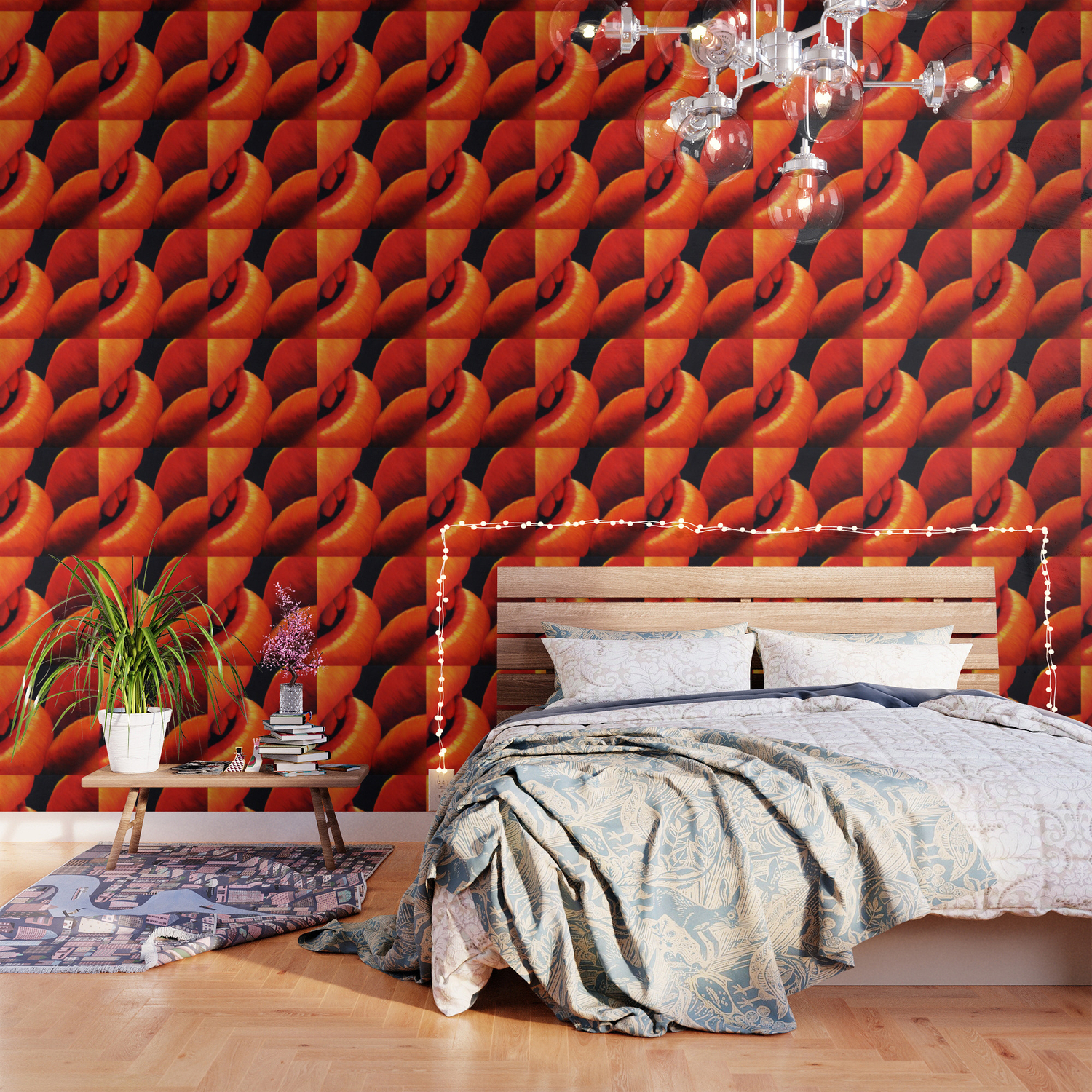 Kissing Lips Wallpaper By Nymphainna Society6