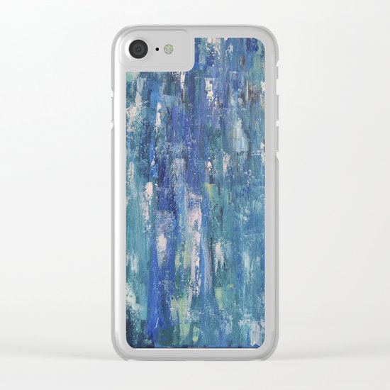Abstract blue Clear iPhone Case