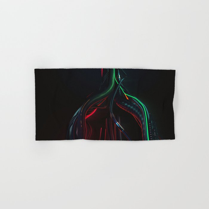 Abstract composition of Wires. Fork Hand & Bath Towel