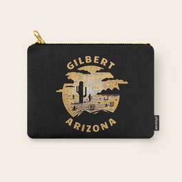 Gilbert Arizona Desert Illustration Vintage Souvenir Carry-All Pouch